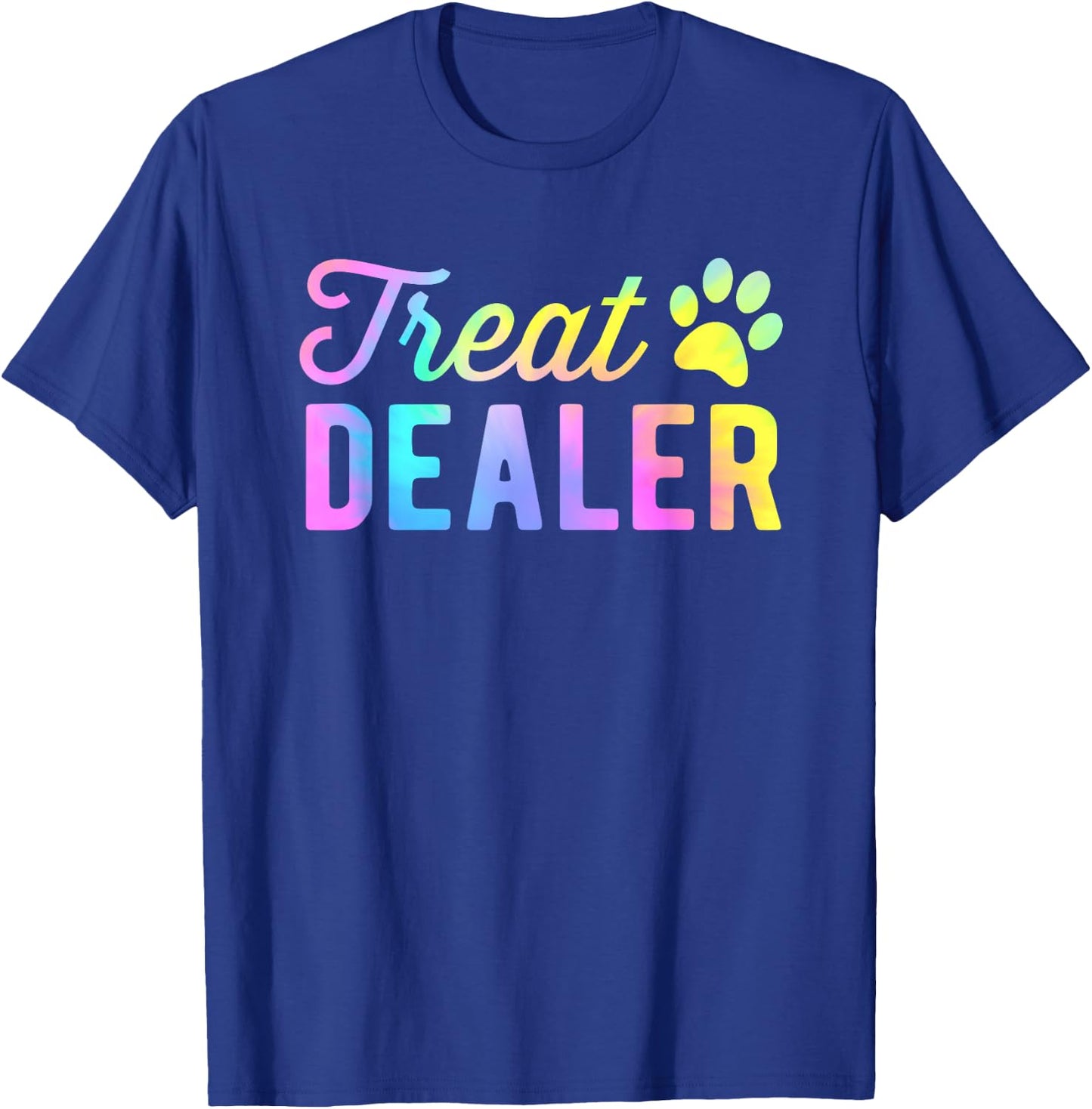 Dog Treat Dealer Dog Owner Dog Treats Tie Dye Dog Lover T-Shirt - T-Shirt | Royal
