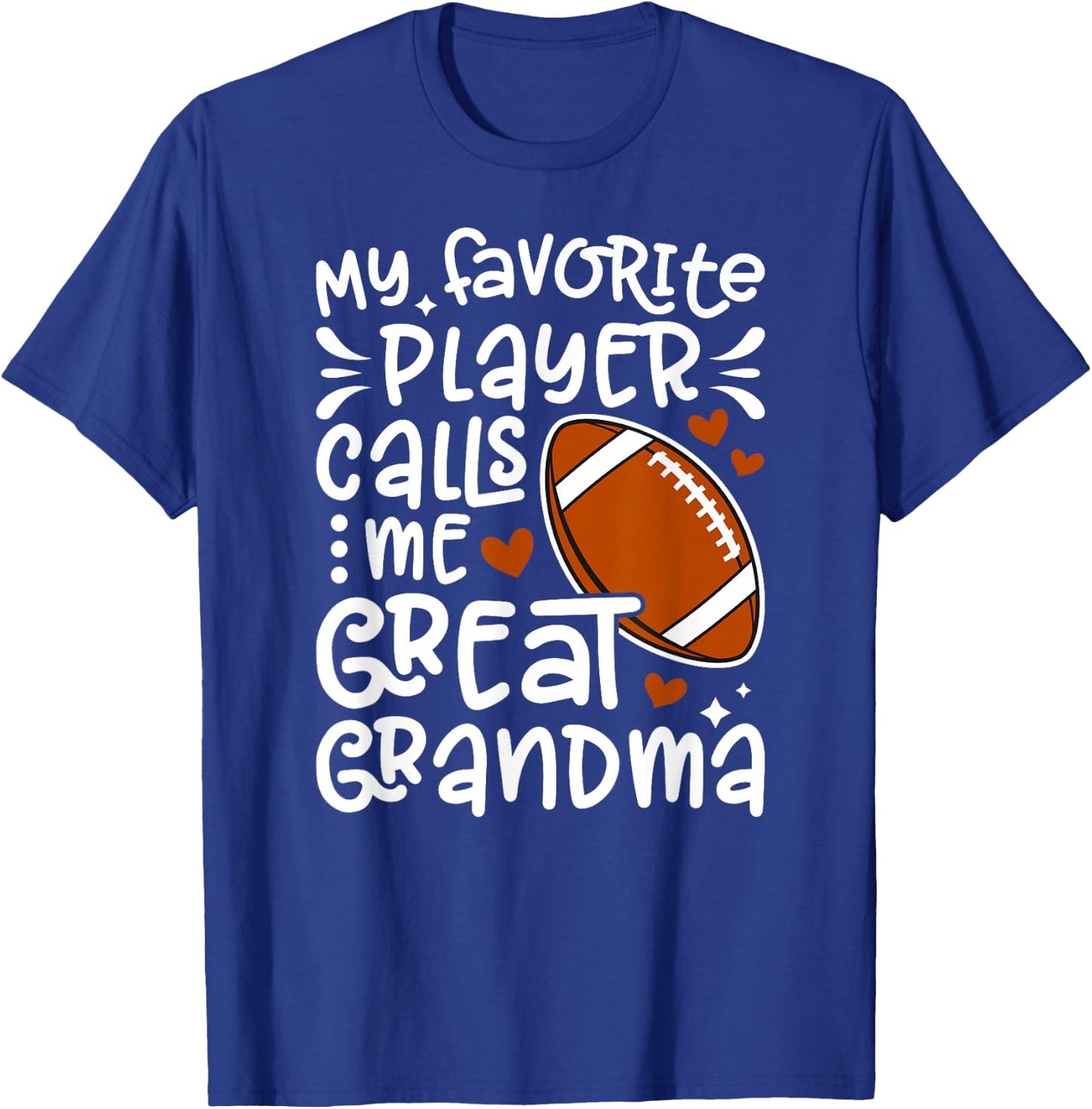 Football Great Grandma Proud Football Player Great Grandma T-Shirt - T-Shirt | Royal