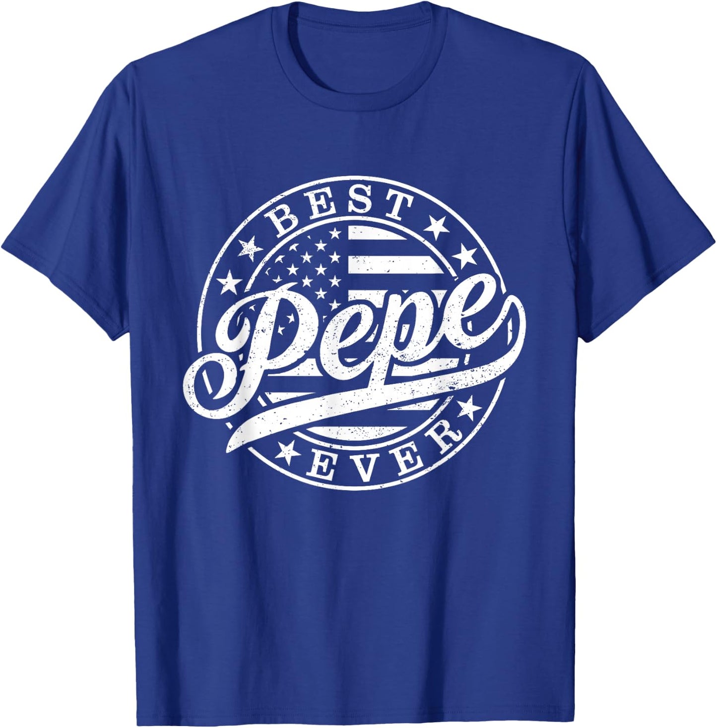 Best Pepe Ever American US Flag Funny Grandpa Father's Day T-Shirt - T-Shirt | Royal