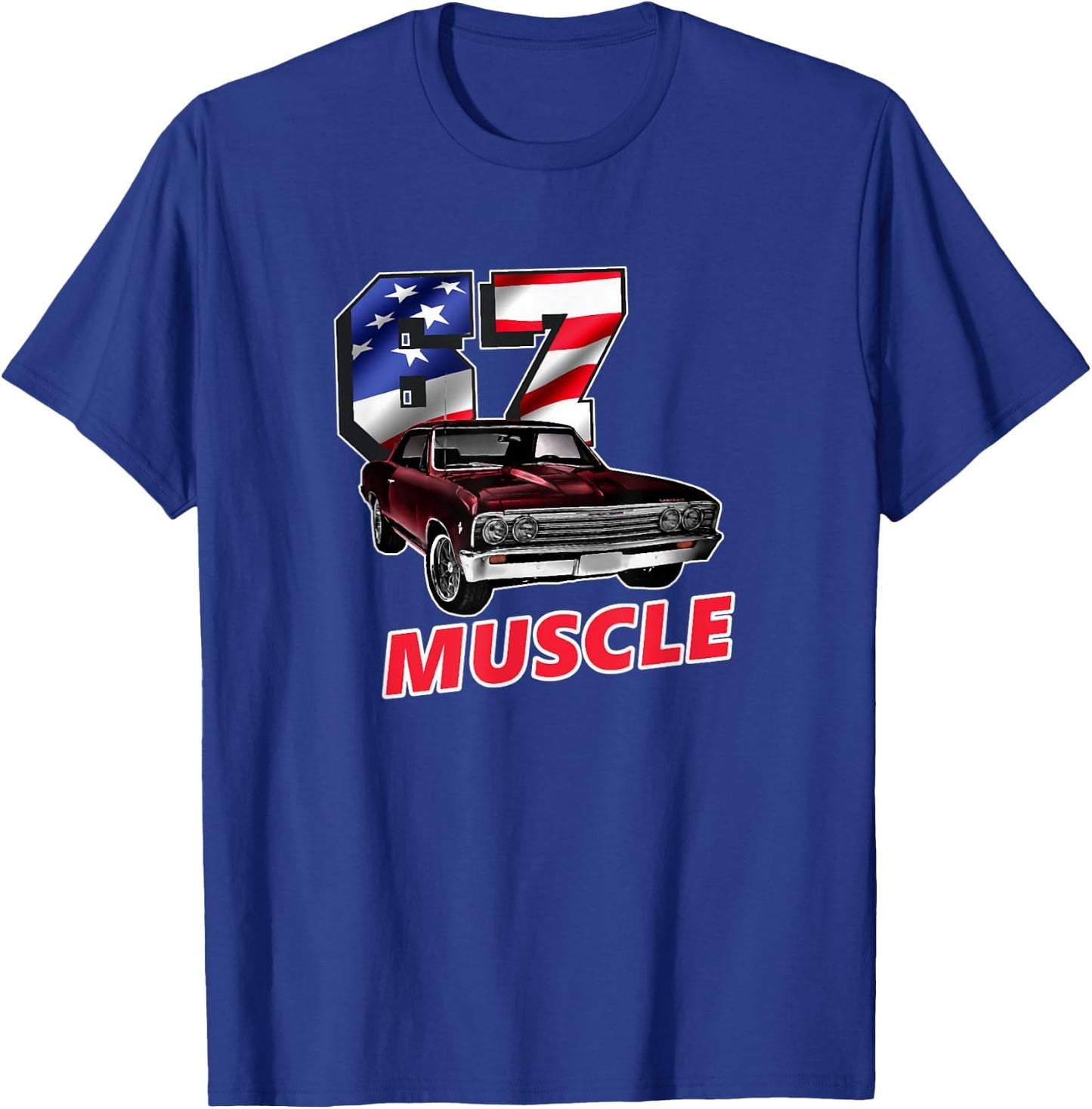 1967 67 Chevelle SS Trending Chevys Muscle Car T-Shirt - T-Shirt | Royal