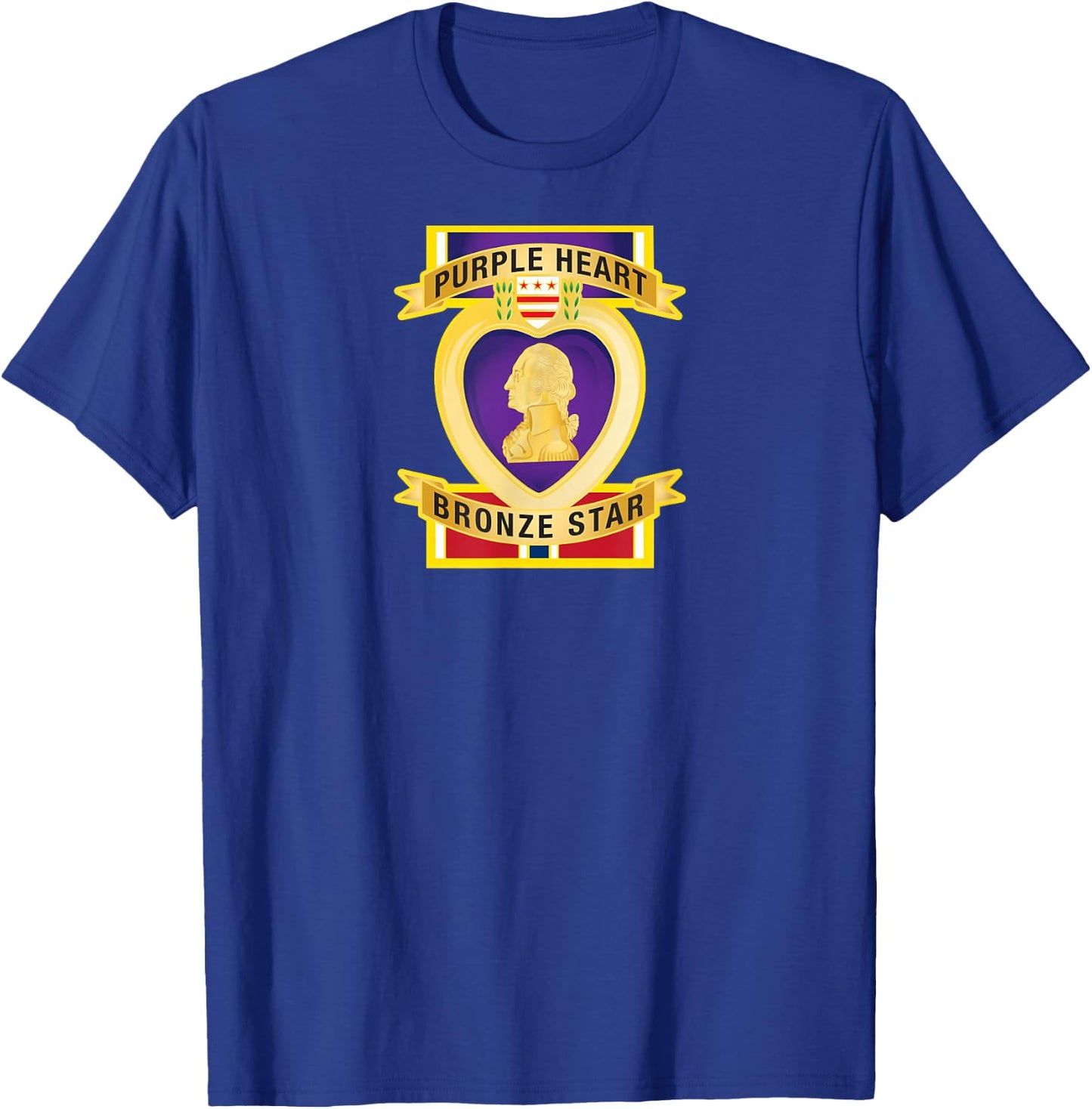 Combat Wounded Bronze Star T-Shirt - T-Shirt | Royal