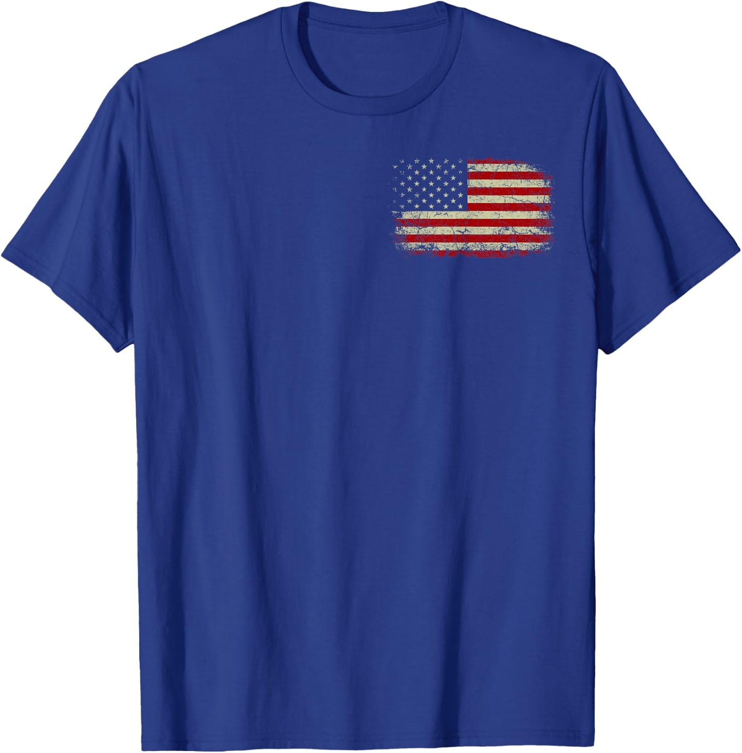 Trump 2024 Trump Vance 2024 American Flag 2 Sided T-Shirt - T-Shirt | Royal