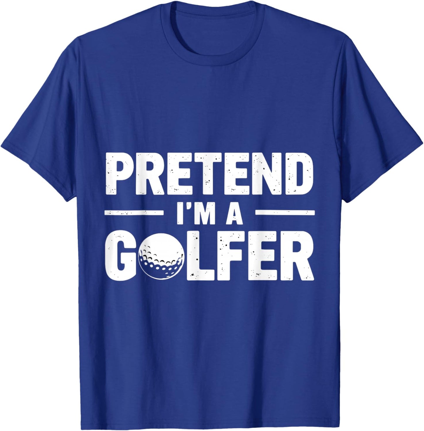 Pretend I'm A Golfer Funny Lazy Spooky Halloween Costume T-Shirt - T-Shirt | Royal