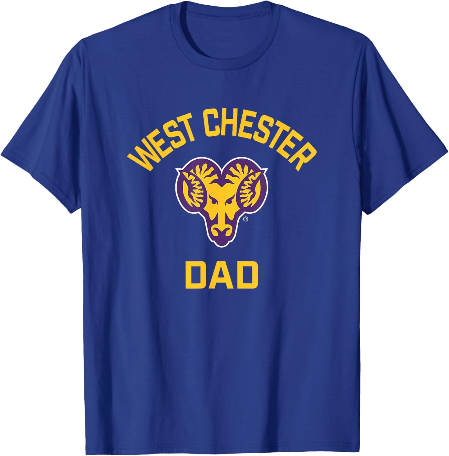 West Chester University Golden Rams Arched Dad T-Shirt - T-Shirt | Royal