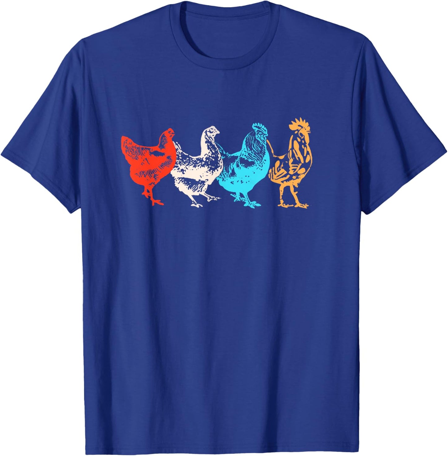 Chicken Shirt Women Girl Farm Funny Chicken Graphic T-Shirt - T-Shirt | Royal