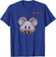 Emoji Happy Enthusiastic Mouse Face T-Shirt - T-Shirt | Royal