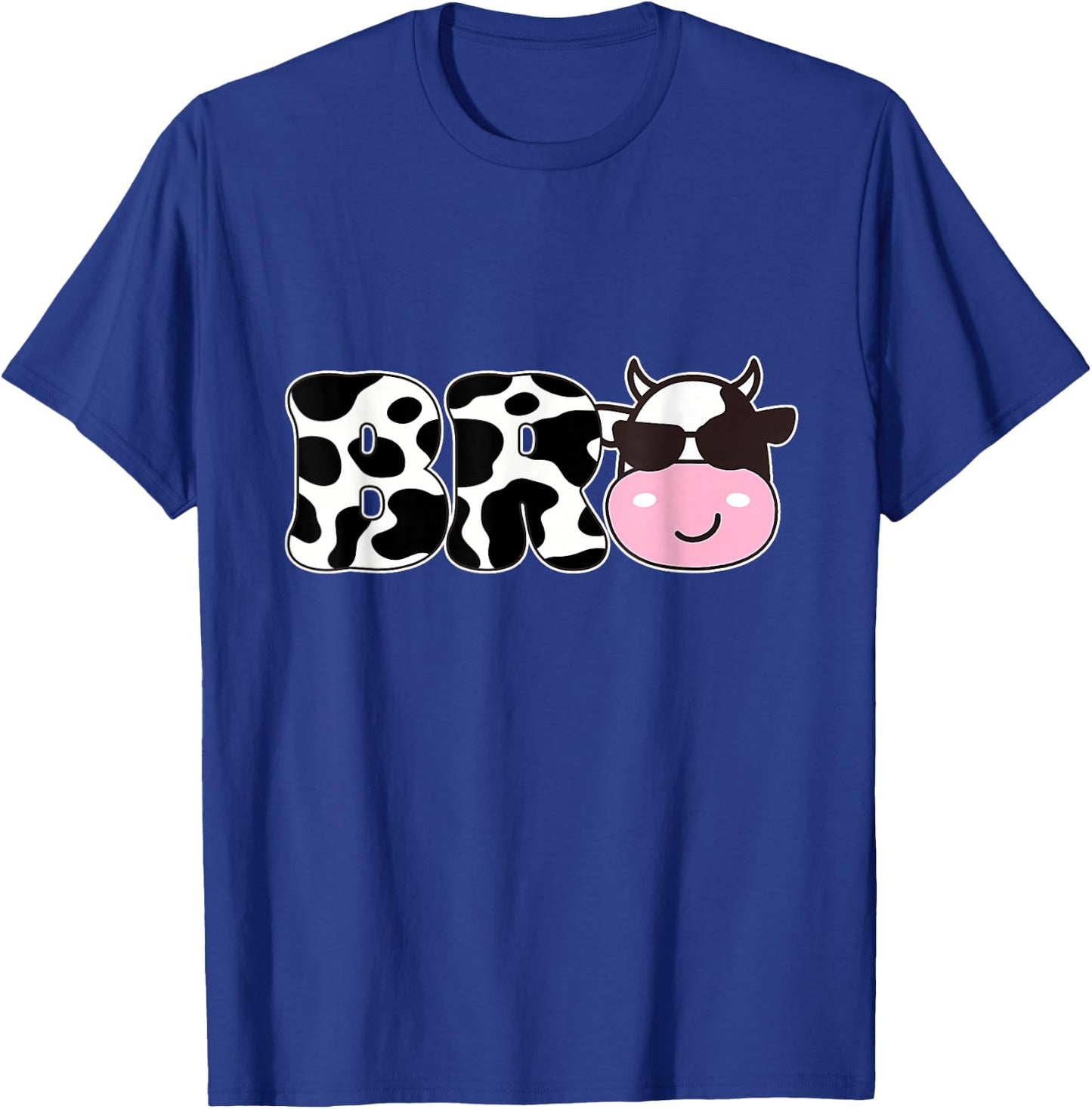 Bro of The Birthday Girl Farm Cow Themed Family Matching T-Shirt - T-Shirt | Royal