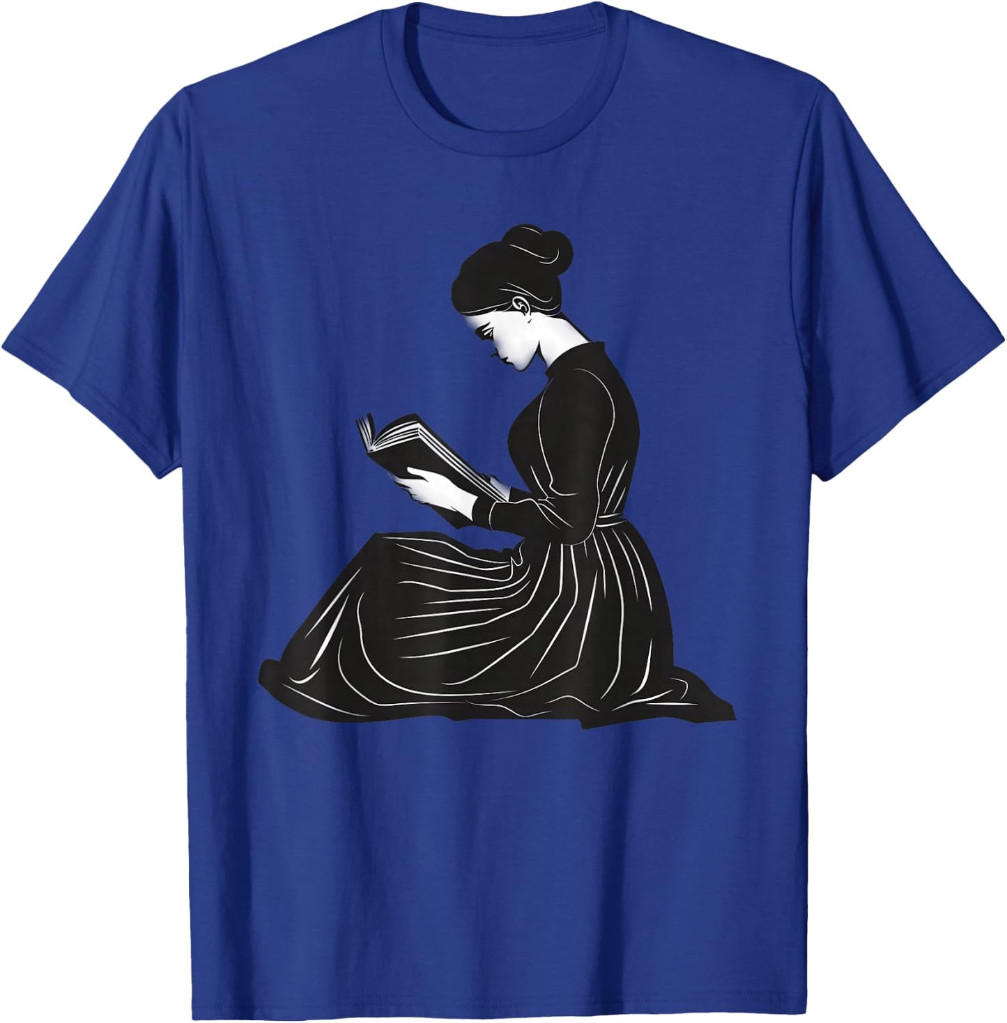 Emily Dickinson Reading A Book T-Shirt - T-Shirt | Royal