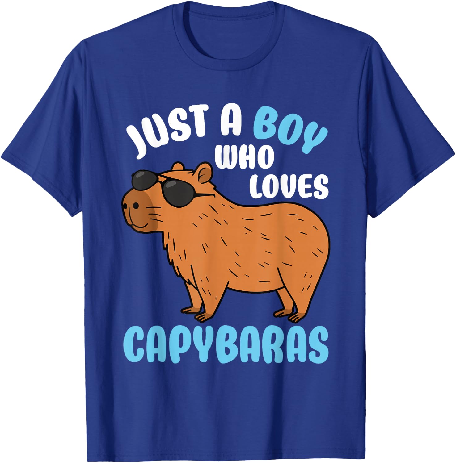 Just A Boy Who Loves Capybaras Rodent Capybara Lover T-Shirt - T-Shirt | Royal