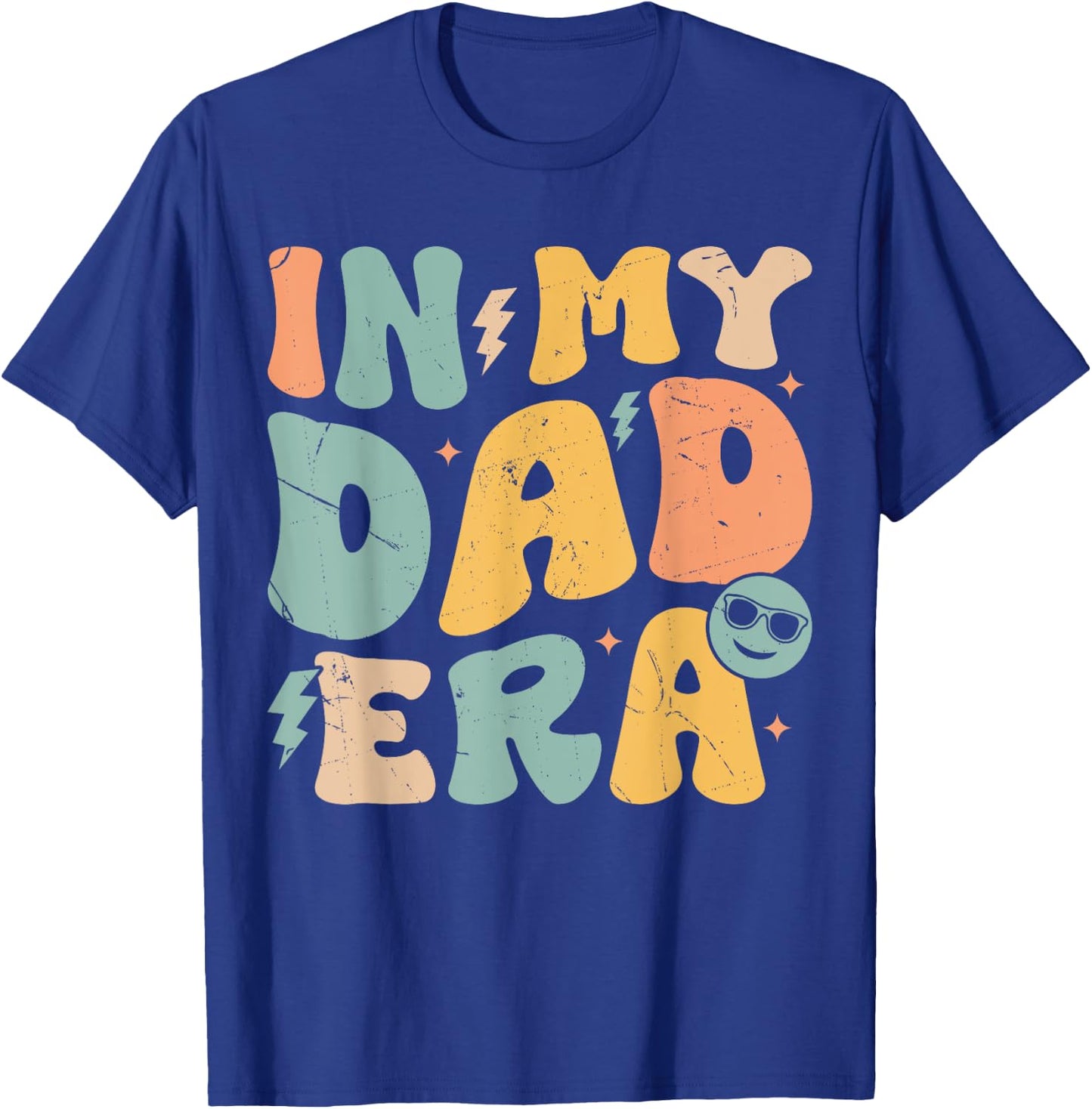 In My Dad Era Groovy Funny Papa Daddy Fathers Day T-Shirt - T-Shirt | Royal