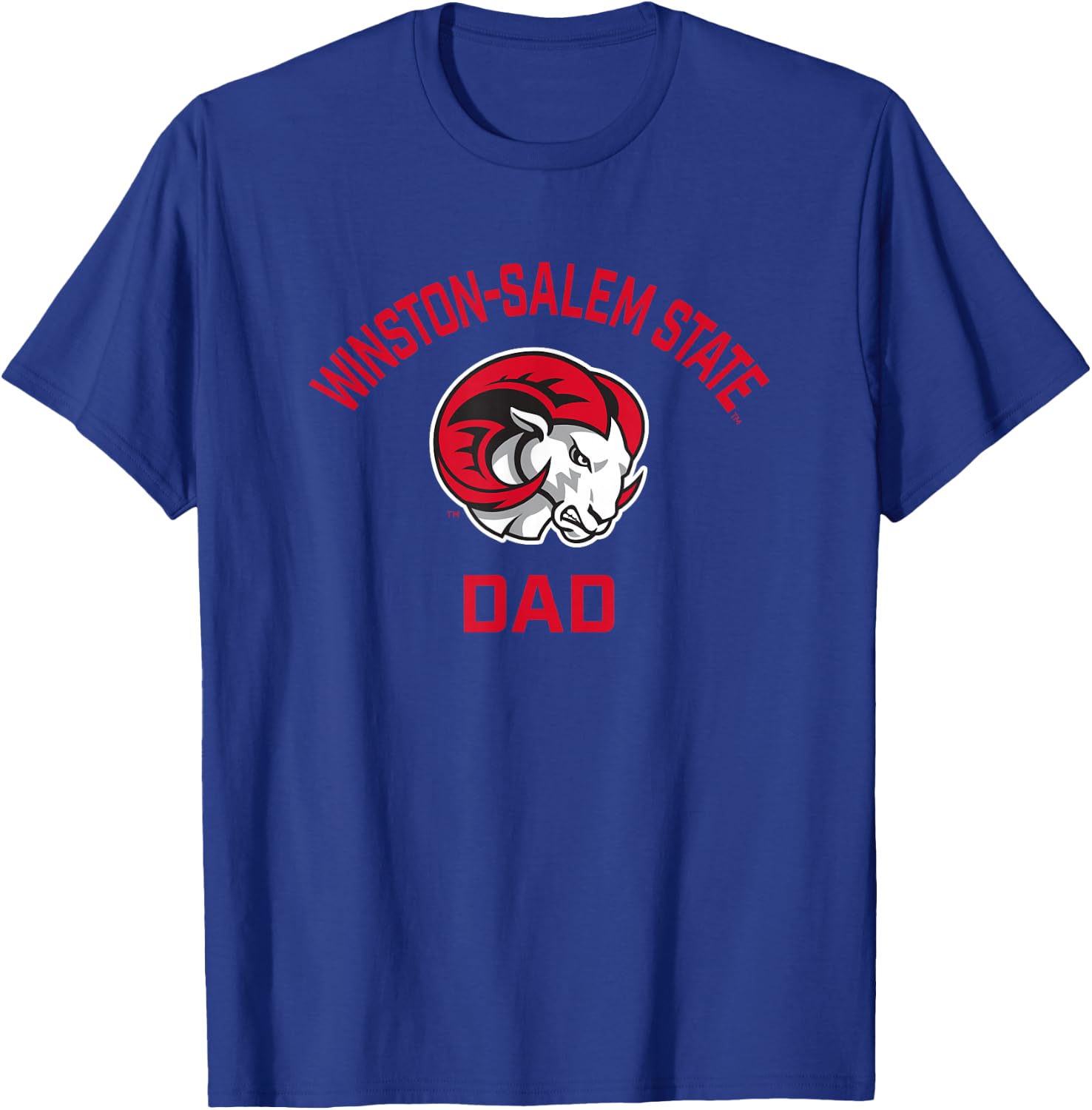 Winston-Salem State University WSSU Rams Arched Dad T-Shirt - T-Shirt | Royal