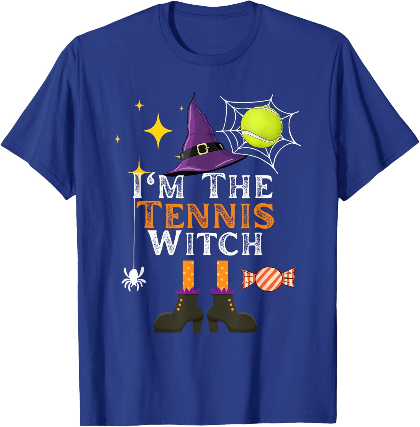 I'm The Tennis Witch Halloween Costume Matching Tennis Coach T-Shirt - T-Shirt | Royal