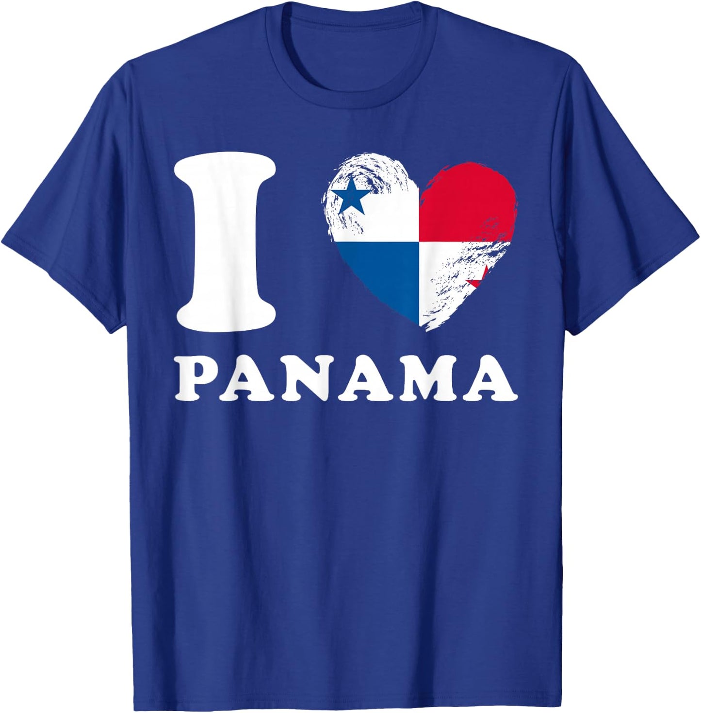 I Love Panama - Heart Flag Panama T-Shirt - T-Shirt | Royal