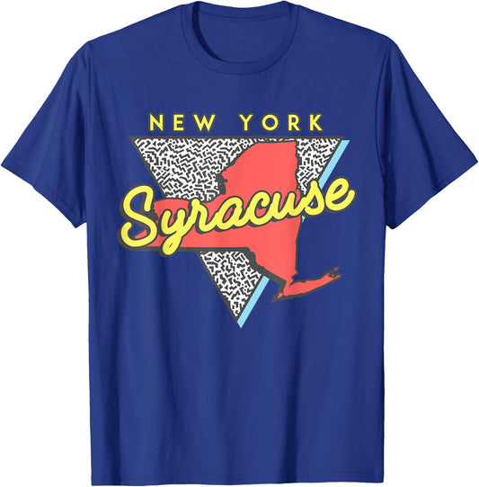 Syracuse New York T Shirt Vintage Triangle T-Shirt - T-Shirt | Royal