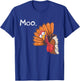 Funny Thanksgiving Turkey Moo I'm A Cow Men Women Kids T-Shirt - T-Shirt | Royal