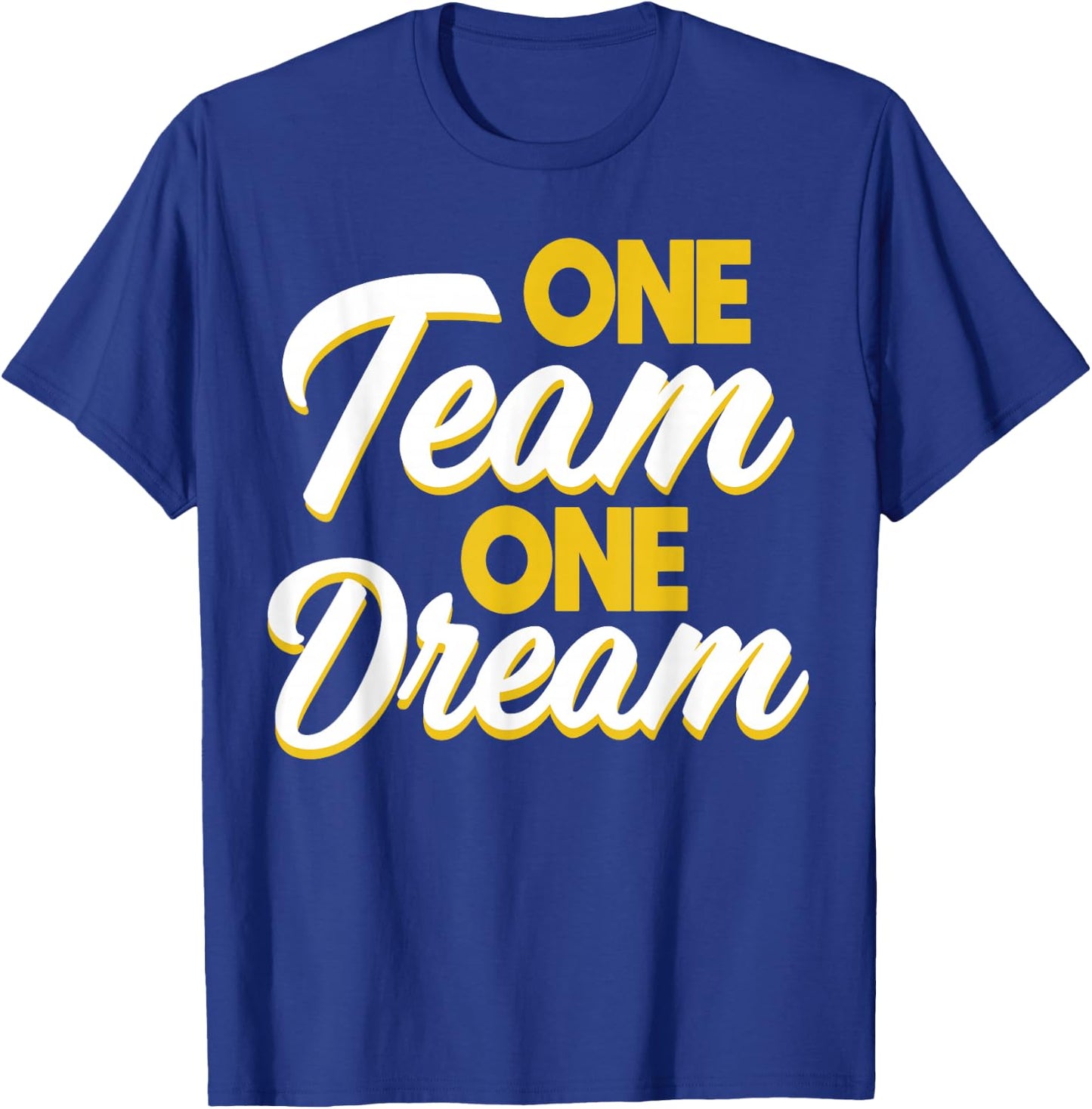 Trust Building Employee Trainer One Team One Dream - Adults & Kids - Black - Small - Short Sleeve - - Casual Modern - Business - Dream - Cotton Blend, Polyester T-Shirt - T-Shirt | Royal