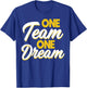 Trust Building Employee Trainer One Team One Dream - Adults & Kids - Black - Small - Short Sleeve - - Casual Modern - Business - Dream - Cotton Blend, Polyester T-Shirt - T-Shirt | Royal