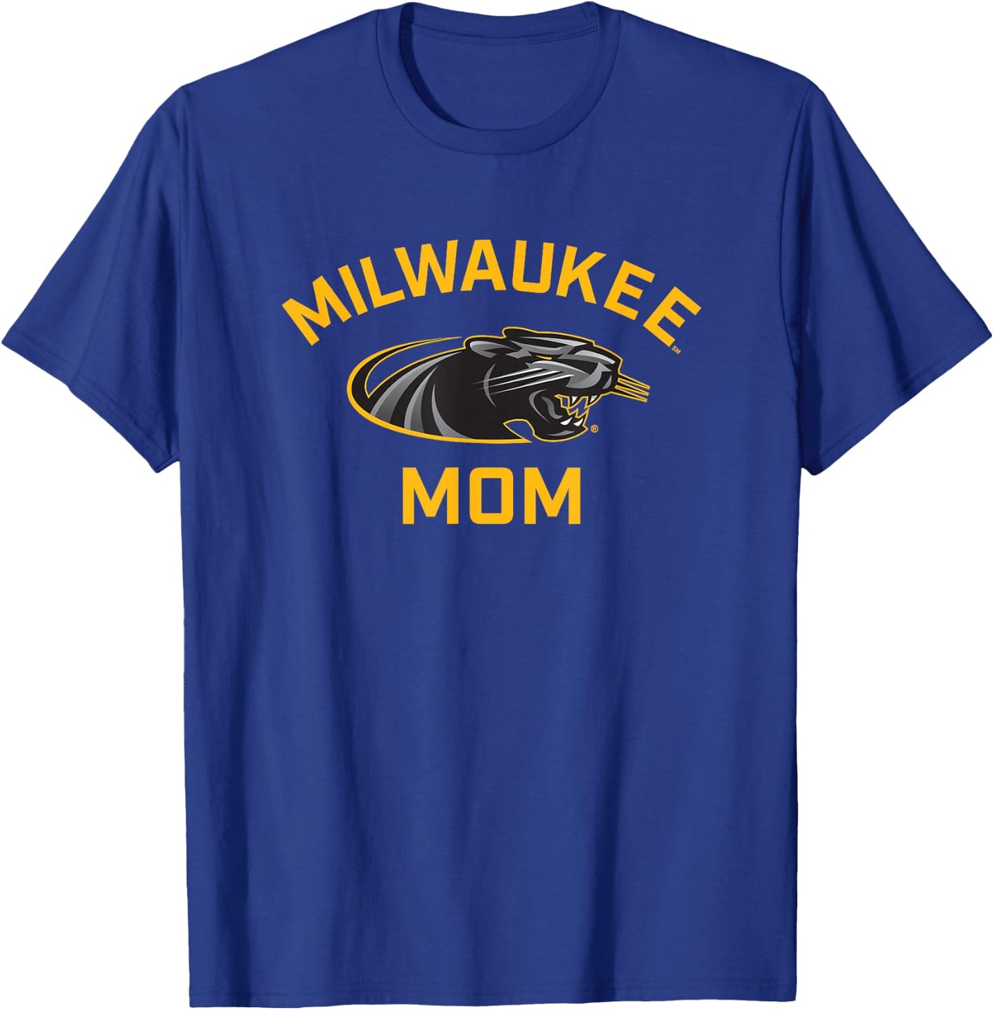 UW Milwaukee Panthers Arched Mom T-Shirt - T-Shirt | Royal