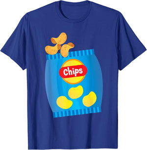 Bag Of Chips Funny Halloween Costume T-Shirt - T-Shirt | Royal