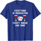 Bridge - Funny Bridge Card Game and Wine T-Shirt - T-Shirt | Royal