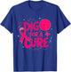 Dig For A Cure Breast Cancer Awareness Volleyball Pink T-Shirt - T-Shirt | Royal