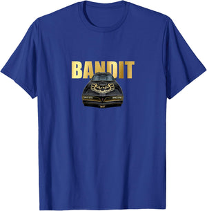 VINTAGE 1977 BANDIT TRANS AM, AMERICAN MUSCLE CARS, 1970s T-Shirt - T-Shirt | Royal