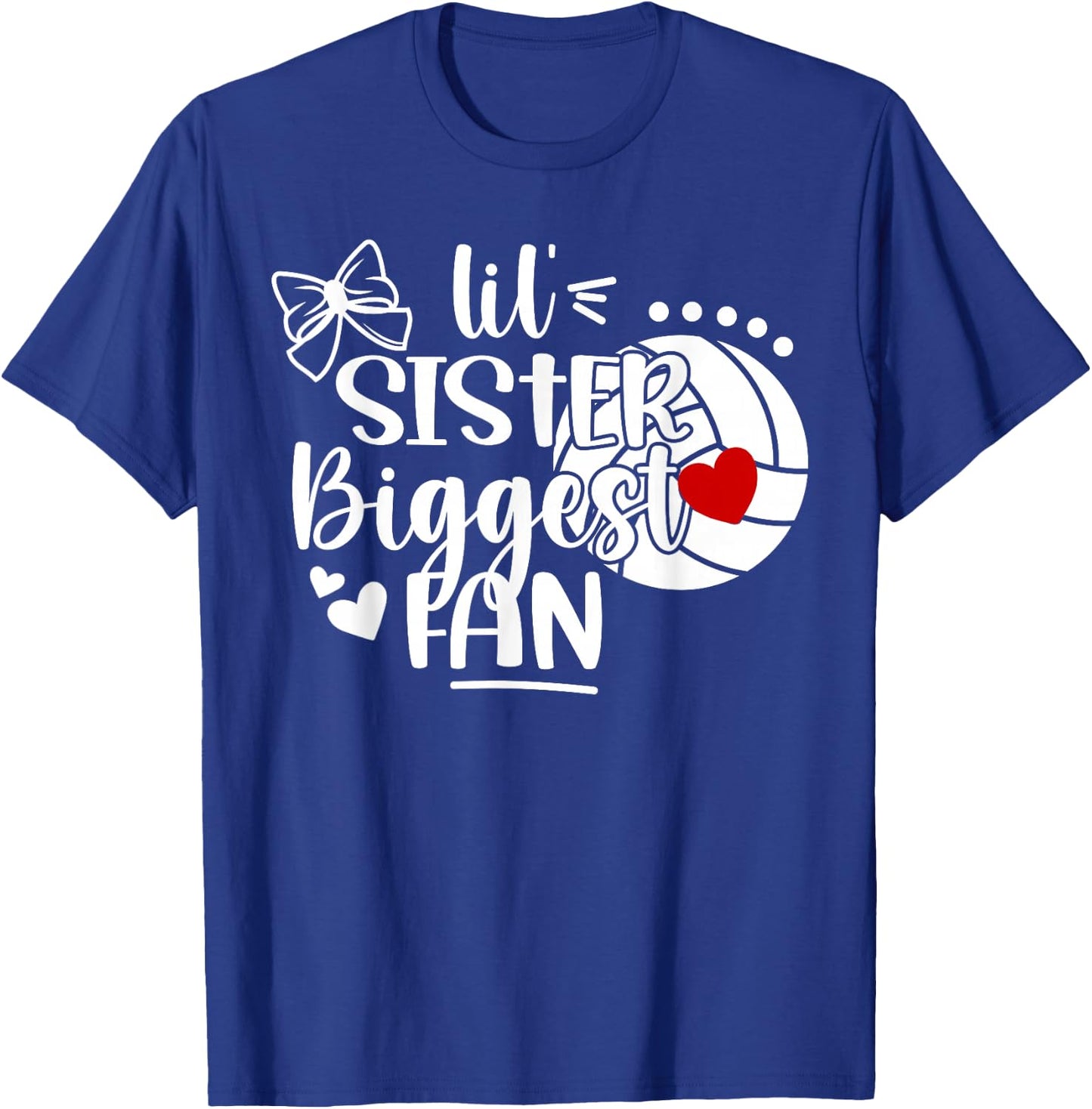 Lil' Sister Volleyball Sister Of A Volleyball Player T-Shirt - T-Shirt | Royal