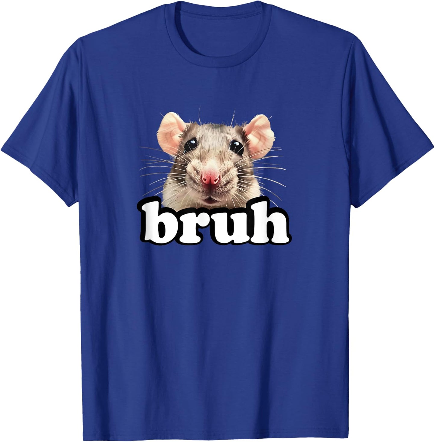Fancy Rat Rodent Owner Gifts Shirts & Kids Bruh Pet Rat Lover Black Small Modern Round Collar Short Sleeve T-Shirt - T-Shirt | Royal