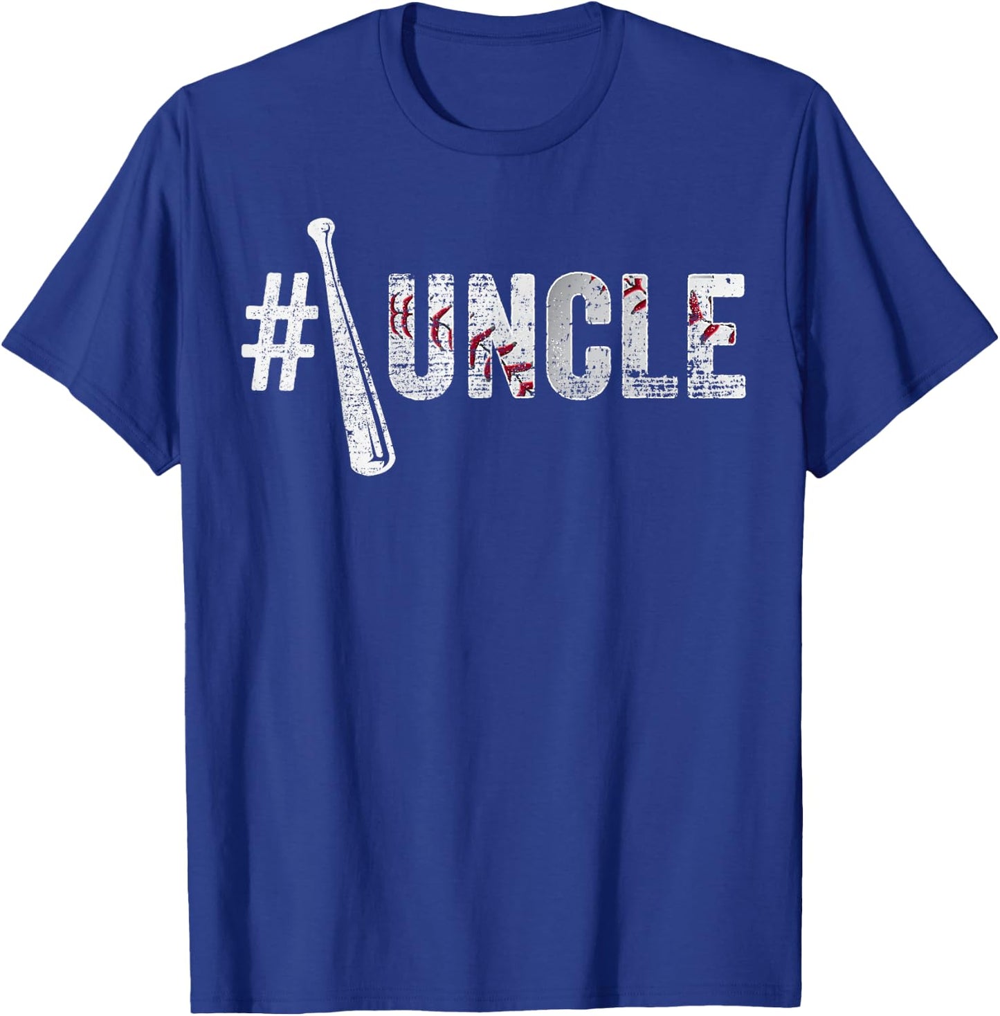 Number One Baseball Uncle Fathers Day Funny Baseball Uncle T-Shirt - T-Shirt | Royal