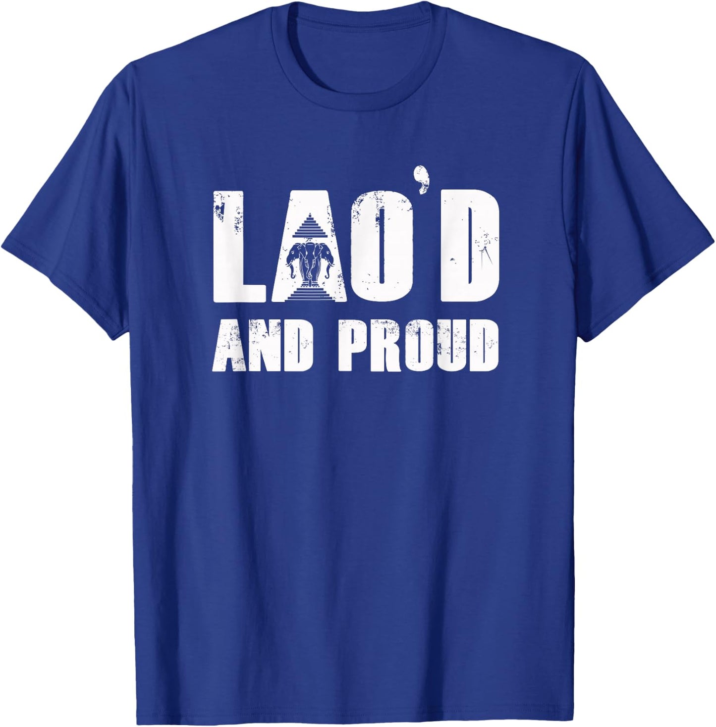 Lao Designs by RespekDis | Lao'D and Proud | -Adults | Black | Small | Short Sleeve | | Cultural | Gift T-Shirt - T-Shirt | Royal