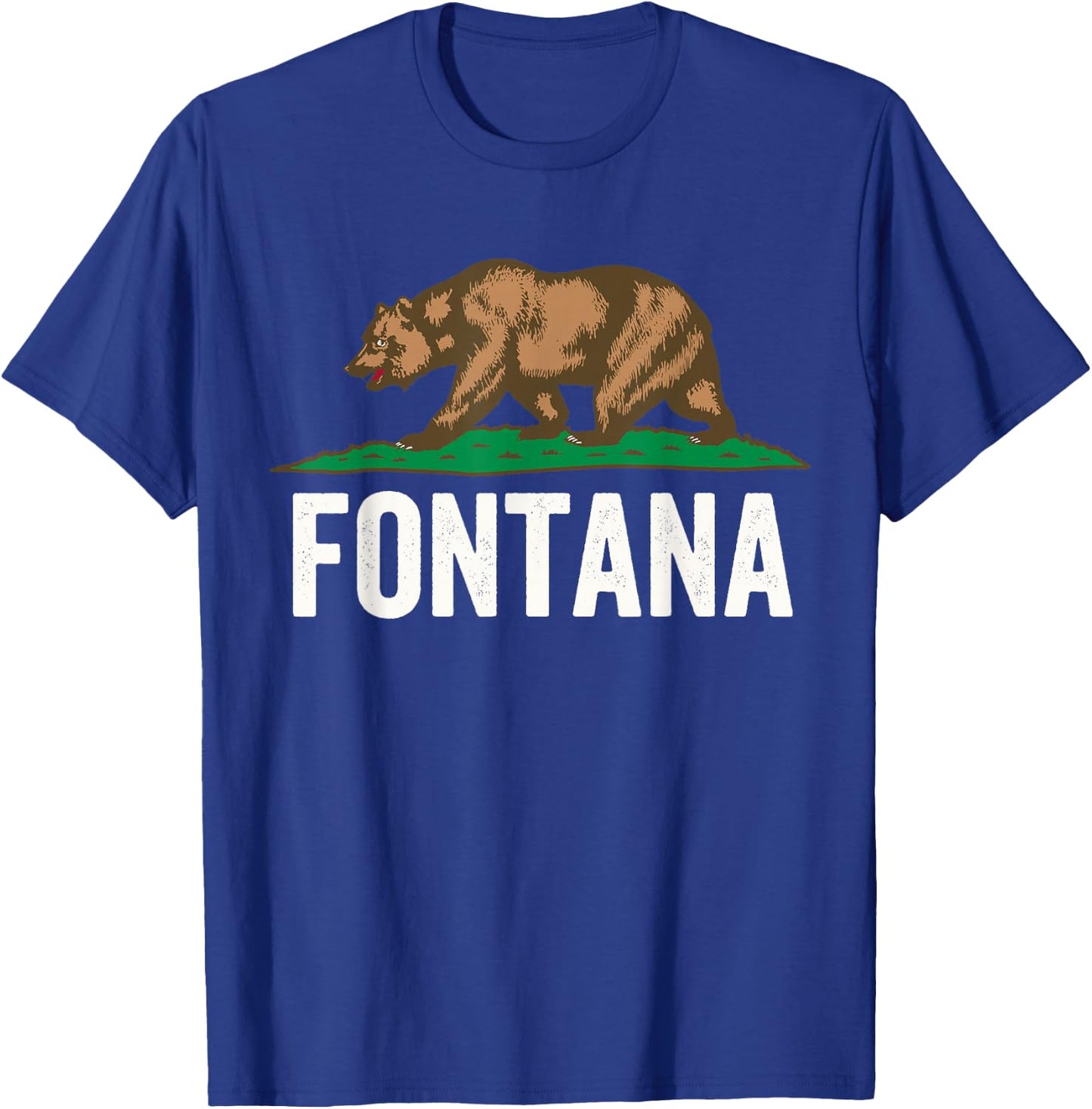 Fontana California Bear, Fontana CA, Fontana T-Shirt - T-Shirt | Royal