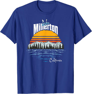 Vintage Lake Millerton California Souvenir T-Shirt - T-Shirt | Royal