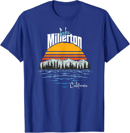 Vintage Lake Millerton California Souvenir T-Shirt - T-Shirt | Royal