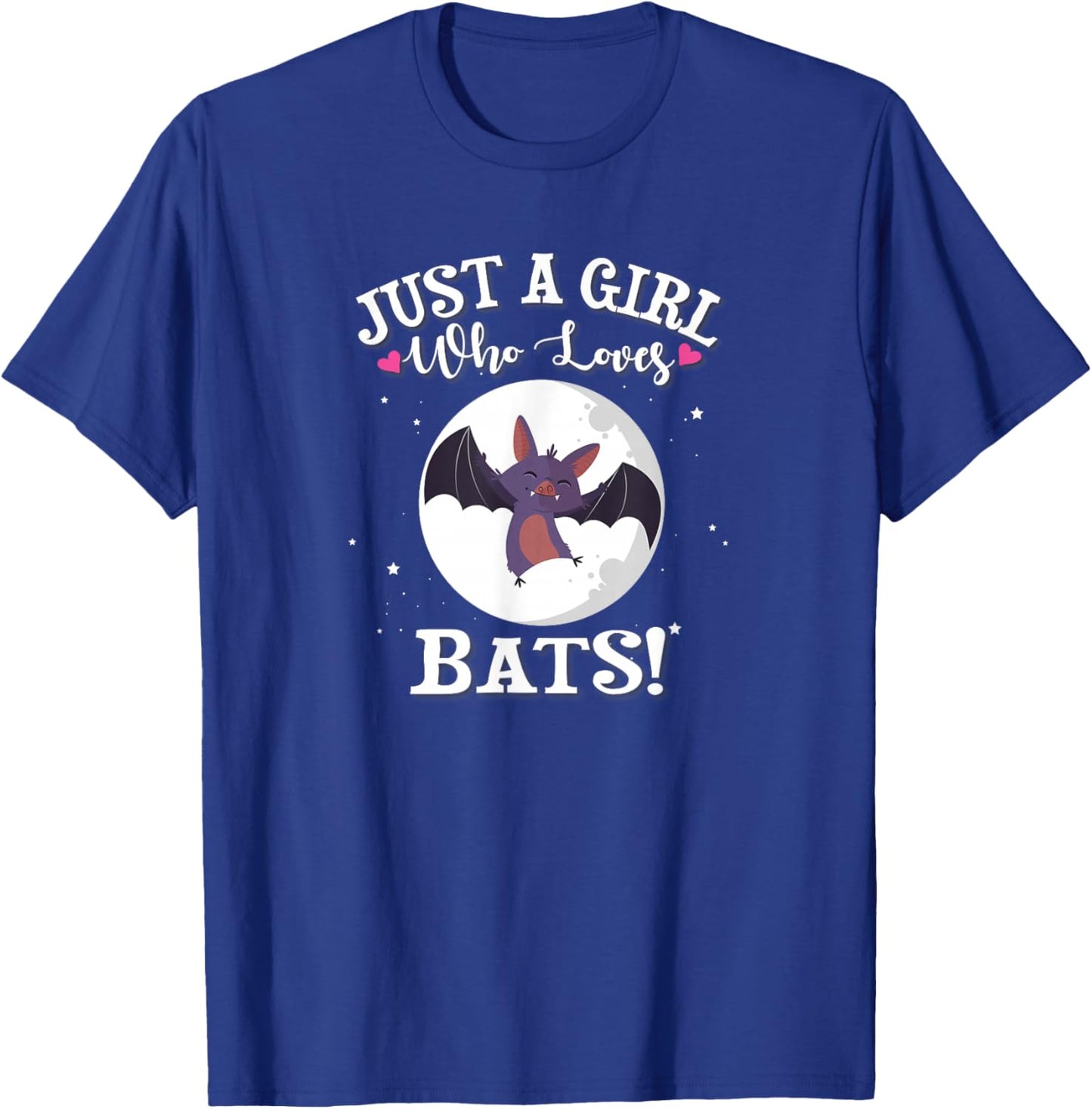 Funny Cute Kawaii Kids Girl Who Loves Bats Lover T-Shirt - T-Shirt | Royal