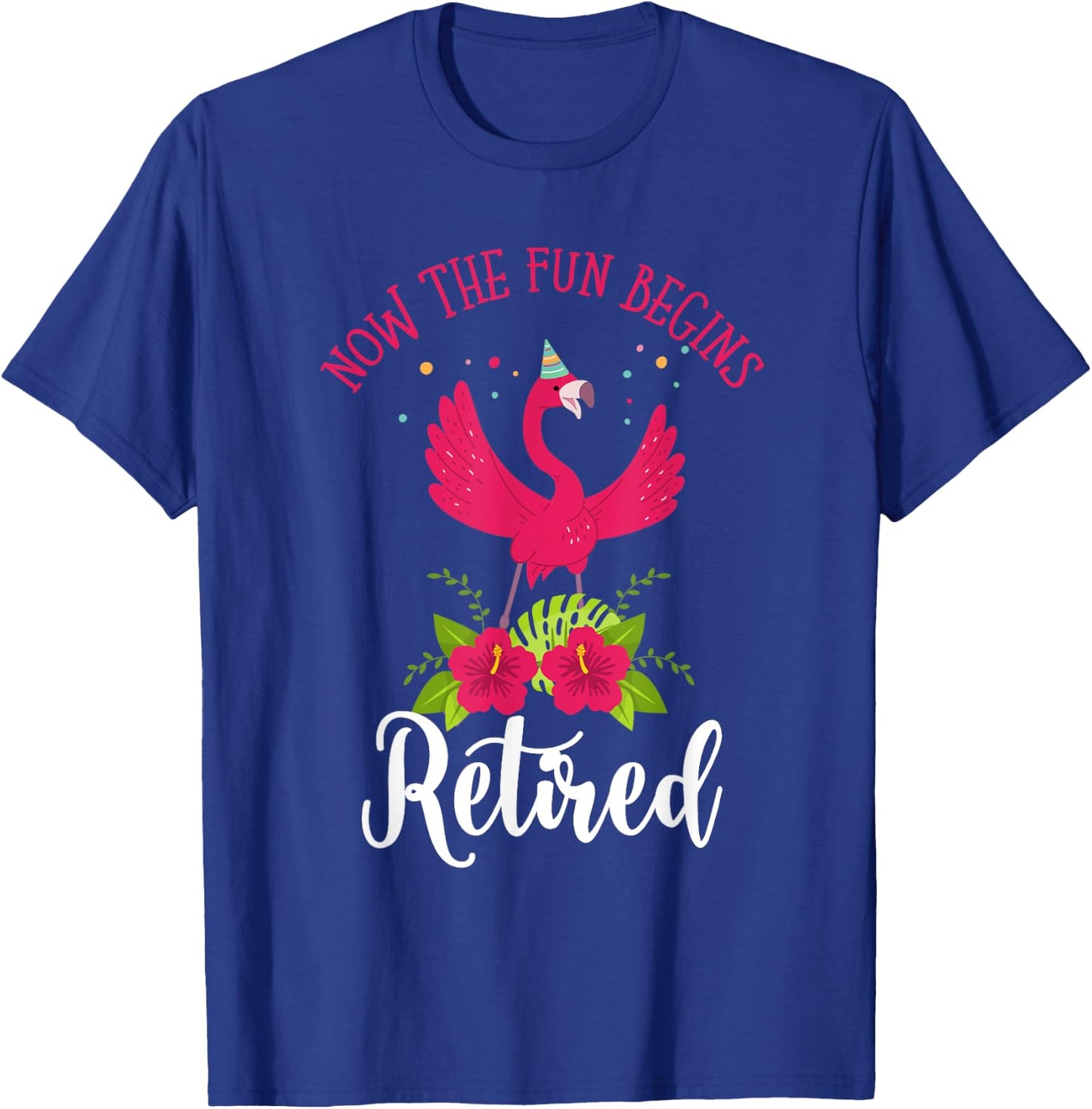 Retired Women or Retired Grandma or Flamingo Retirement 2022 T-Shirt - T-Shirt | Royal