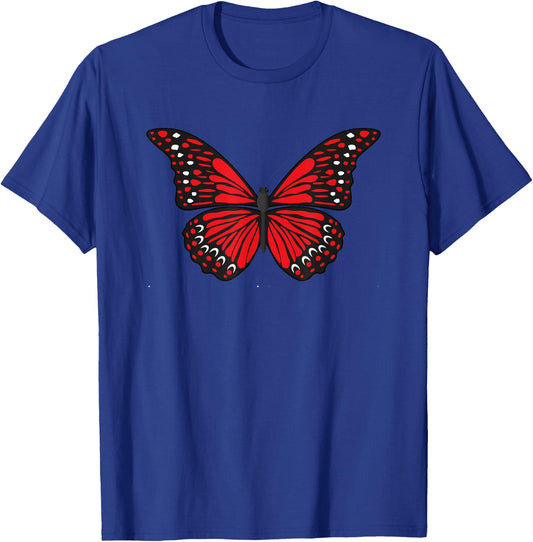 Cute Red Butterfly T-Shirt - T-Shirt | Royal