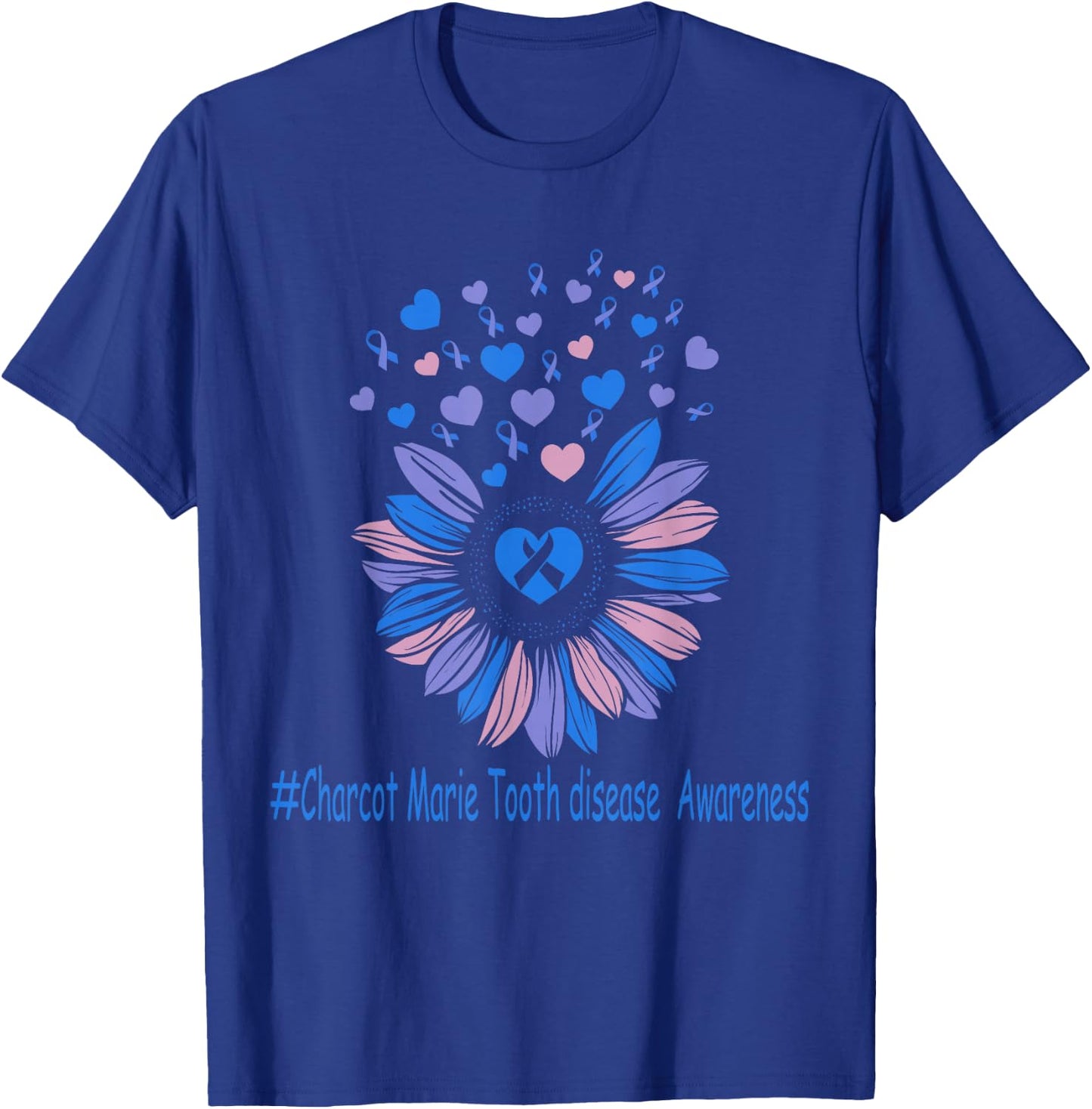 charcot marie tooth disease Awareness Sunflower T-Shirt - T-Shirt | Royal