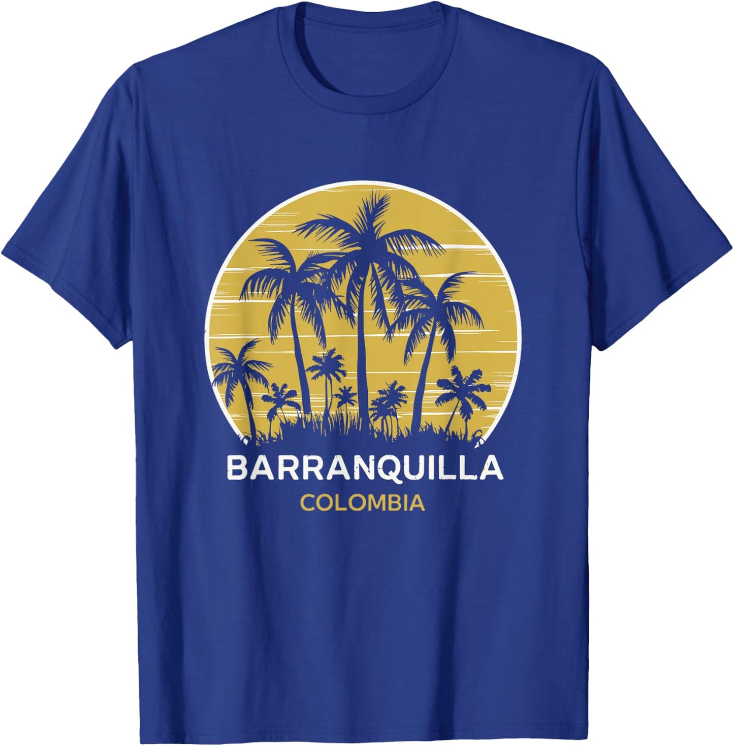 Colombia Barranquilla Design Women's Classic Fit Black Short Sleeve - Small T-Shirt - T-Shirt | Royal