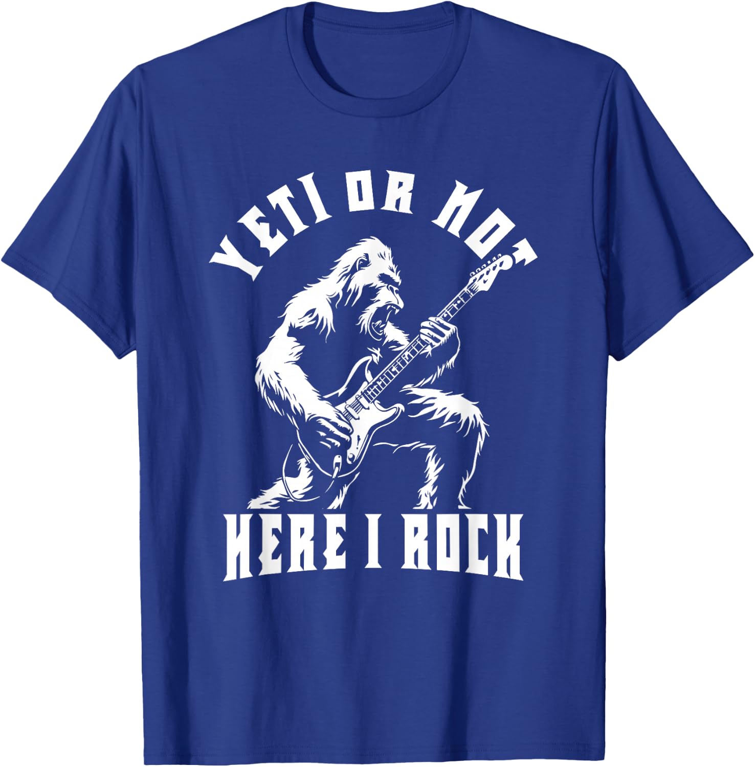 Funny Rock And Roll Bigfoot T-Shirt - T-Shirt | Royal
