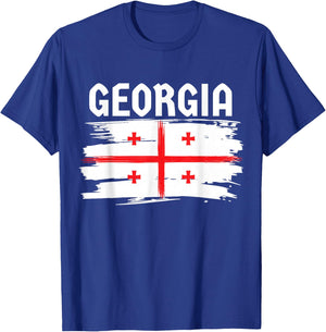 Georgia Country Flag, Georgian T-Shirt - T-Shirt | Royal