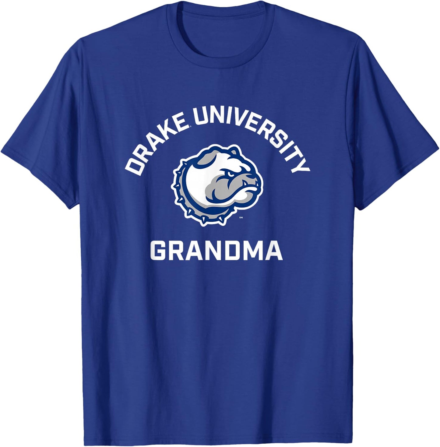 Drake University Bulldogs Arched Grandma T-Shirt - T-Shirt | Royal