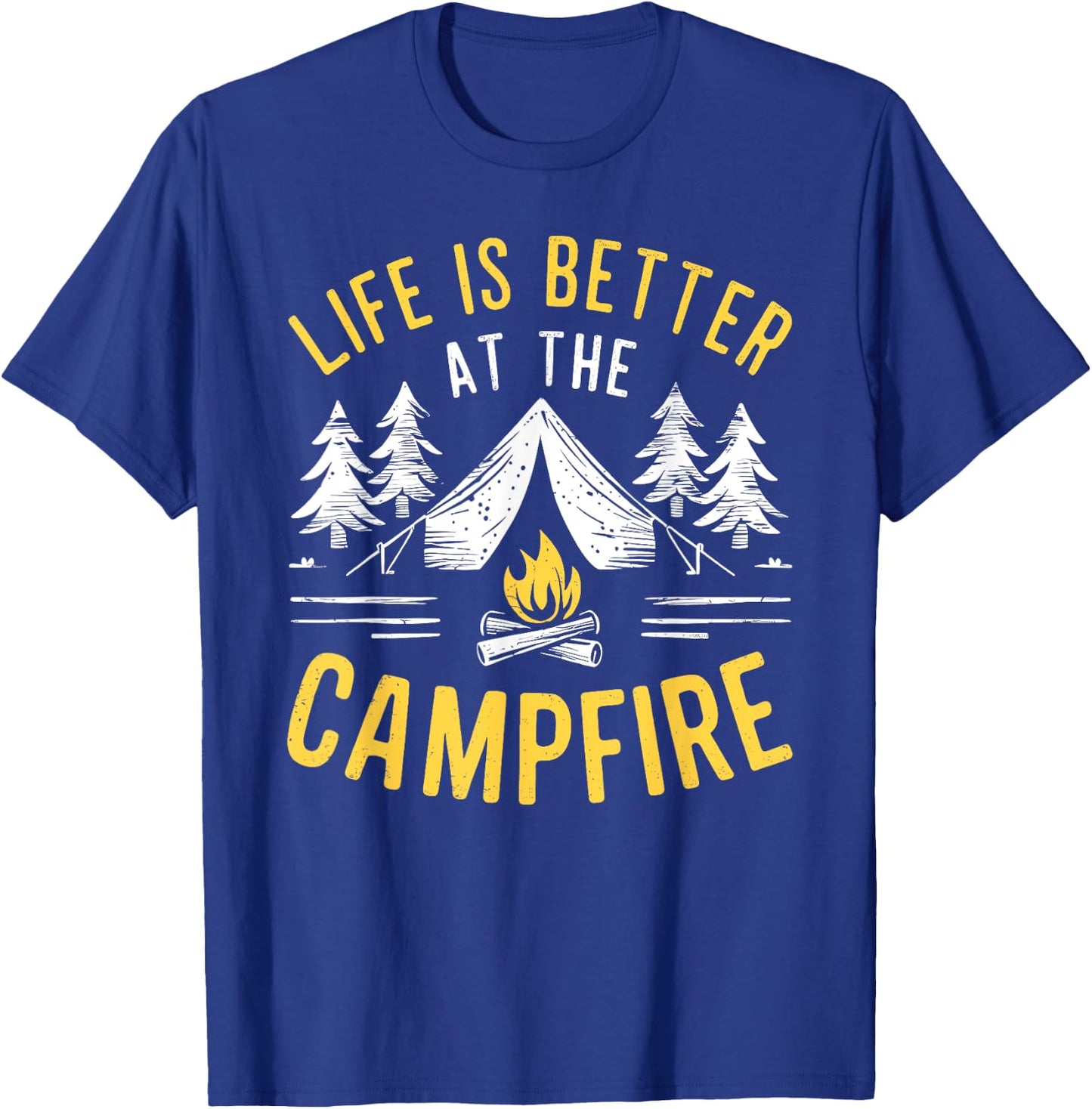 Camping Campfire Outdoor Nature Lover Gift: & T-Shirt - T-Shirt | Royal
