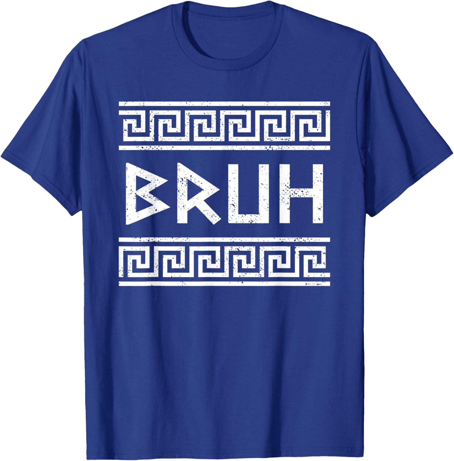 Bruh Greek Pride Greece Flag Greek Party Funny Greek Bruh T-Shirt - T-Shirt | Royal