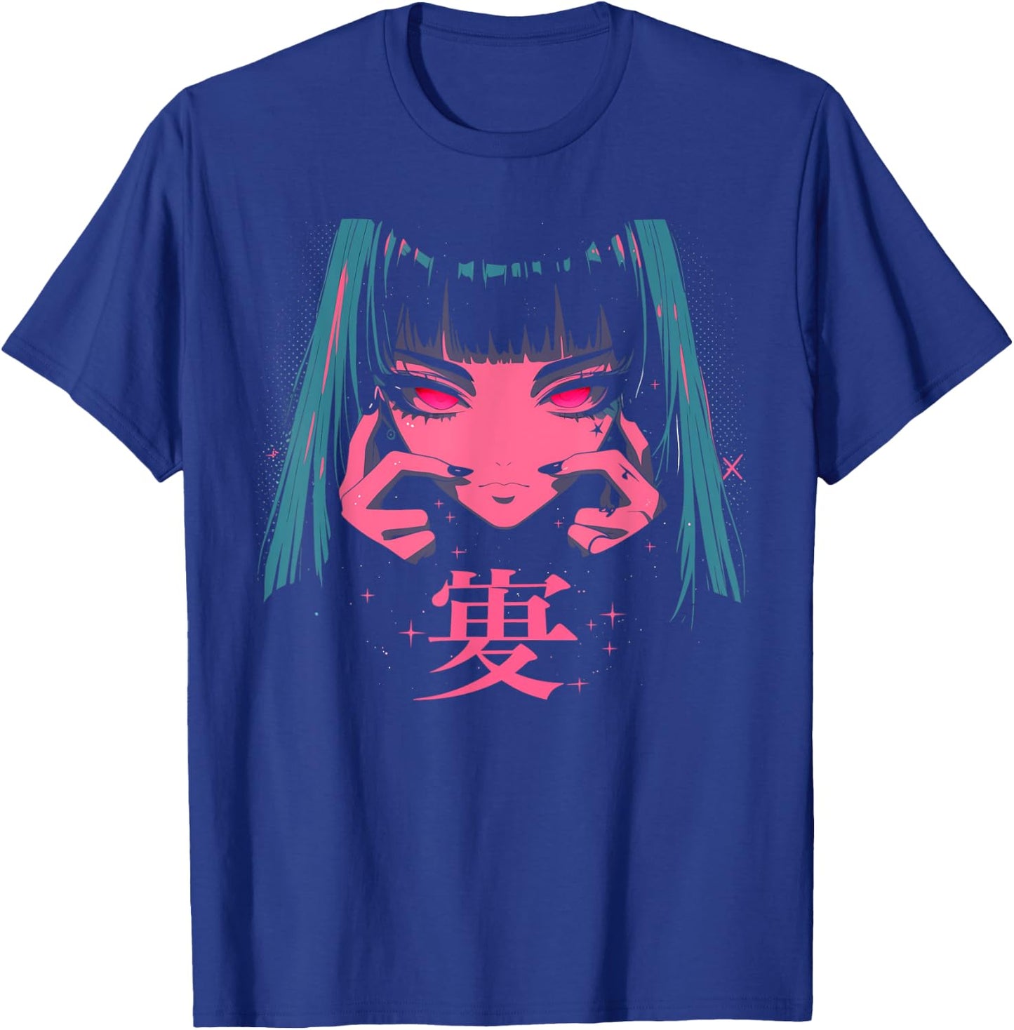 Goth Grunge Demon Anime Girl Waifu Horror Alt Aesthetic T-Shirt - T-Shirt | Royal