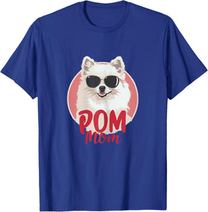 POM MOM | Dog owner Pomeranian gift dogs funny T-Shirt - T-Shirt | Royal