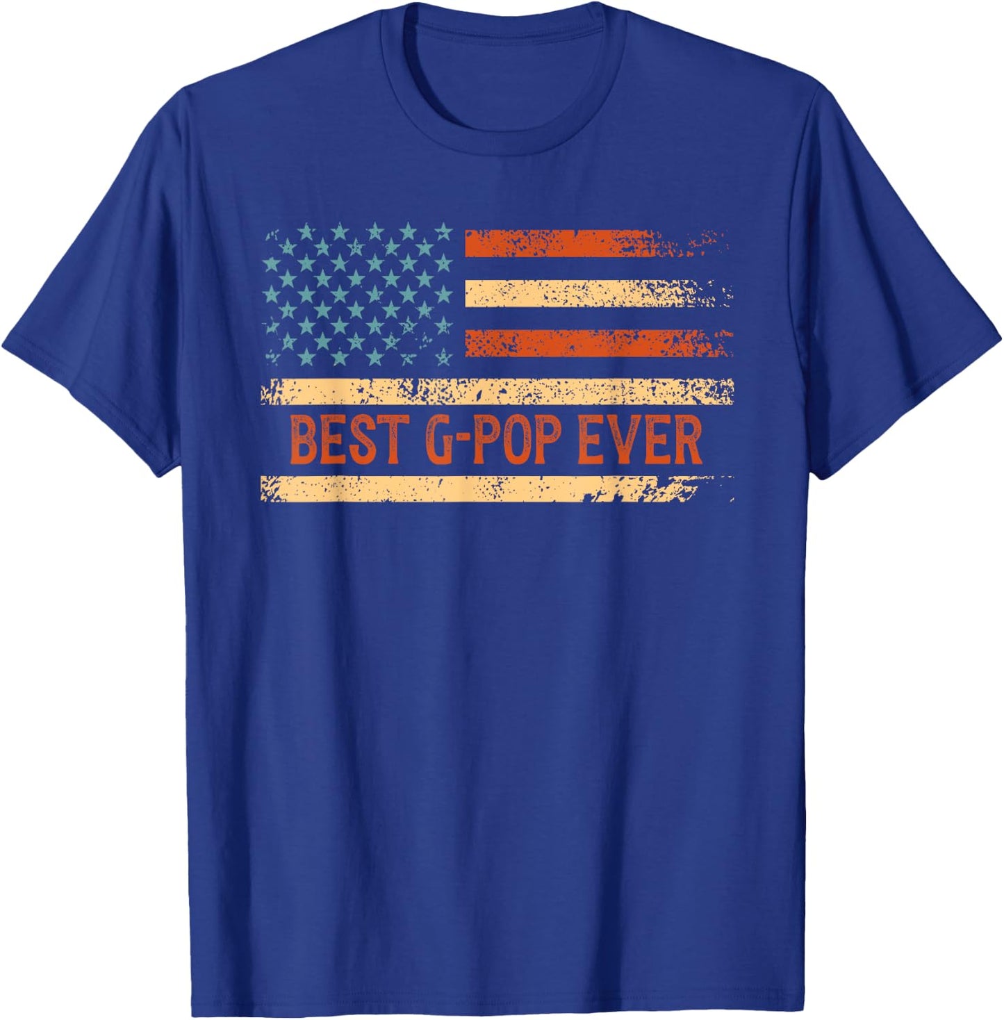 Best G-Pop Grandpa - Men's Black Flag Father's Day - Small - - Short Sleeve T-Shirt - T-Shirt | Royal