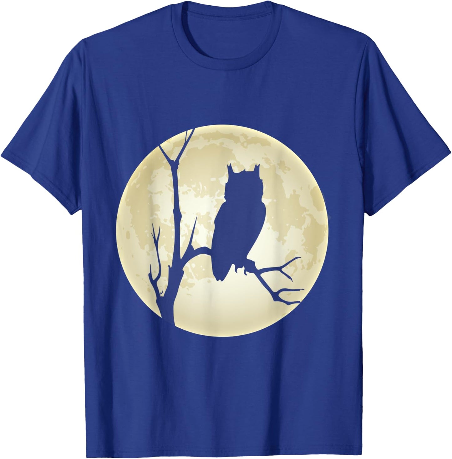 Moon, owl and tree the nocturnal bird in his element T-Shirt - T-Shirt | Royal