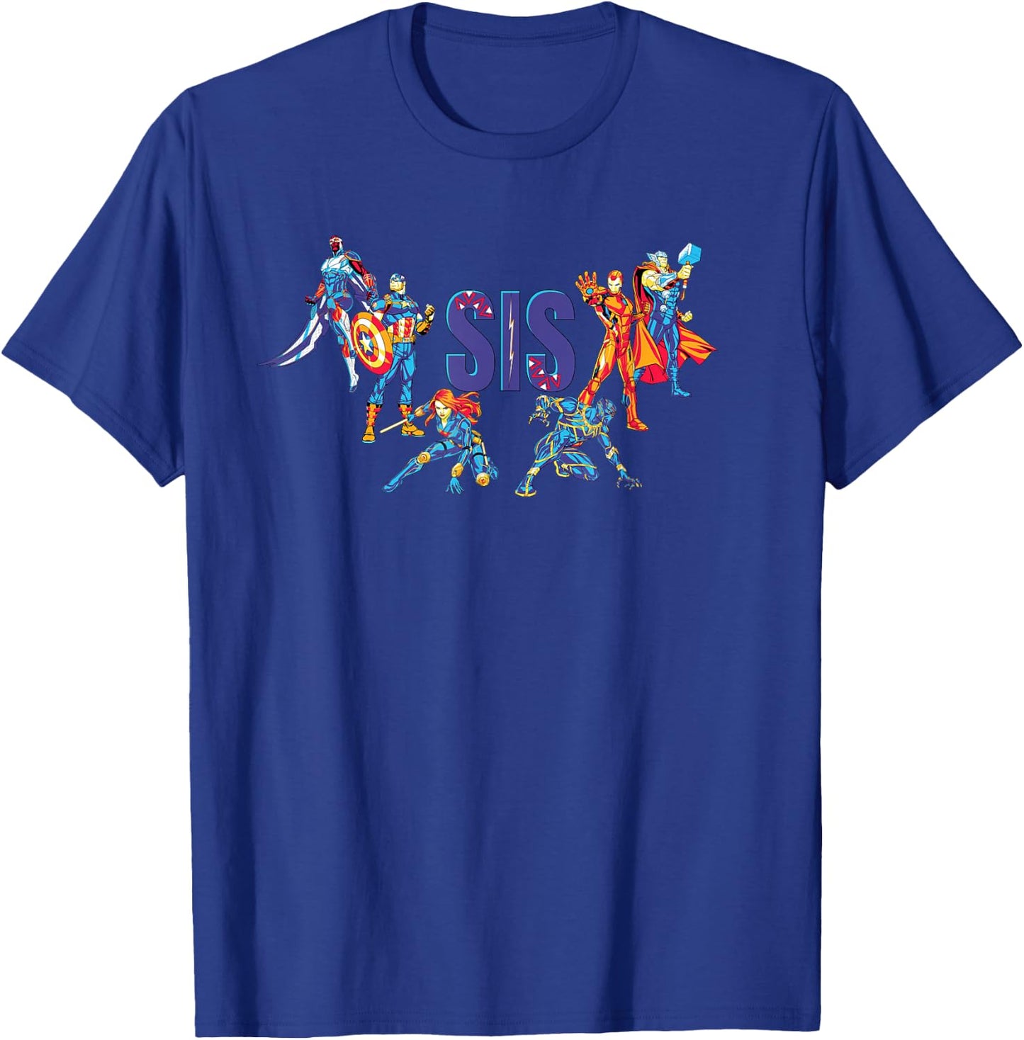 Marvel Super Heroes Avengers Family Vacation Trip Sis T-Shirt - T-Shirt | Royal