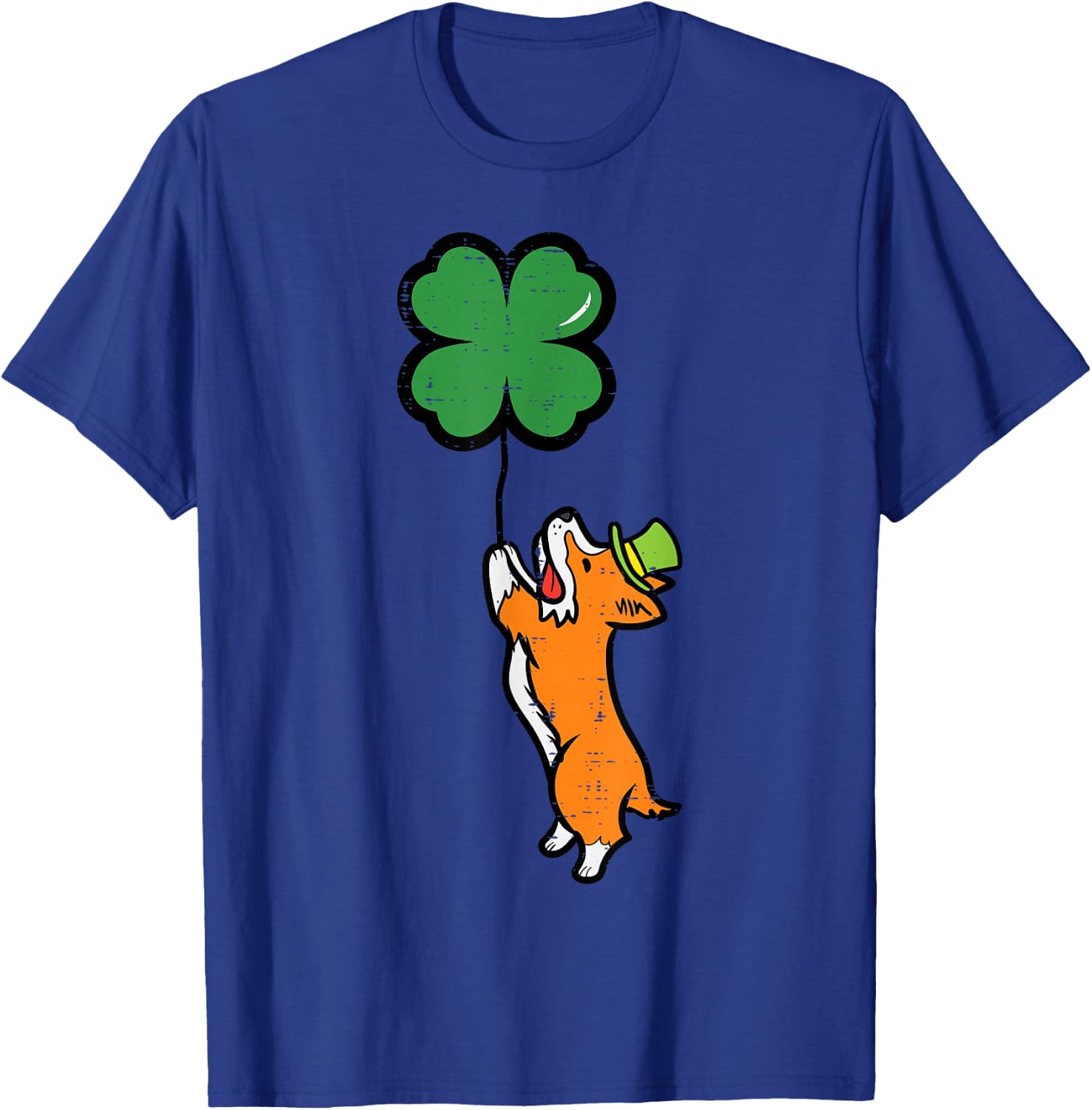 St Patricks Day Dog Corgi Clover Saint Pattys Men Women Kids T-Shirt - T-Shirt | Royal
