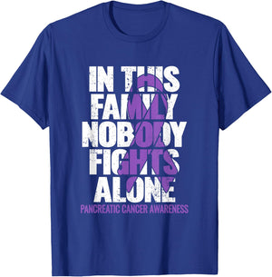Pancreatic Cancer Support Family Pancreatic Cancer Awareness T-Shirt - T-Shirt | Royal